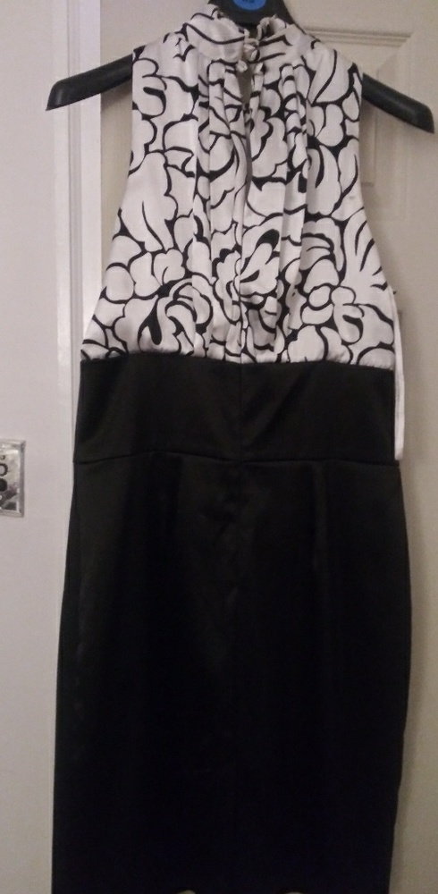 Form fitting Black and White Dres